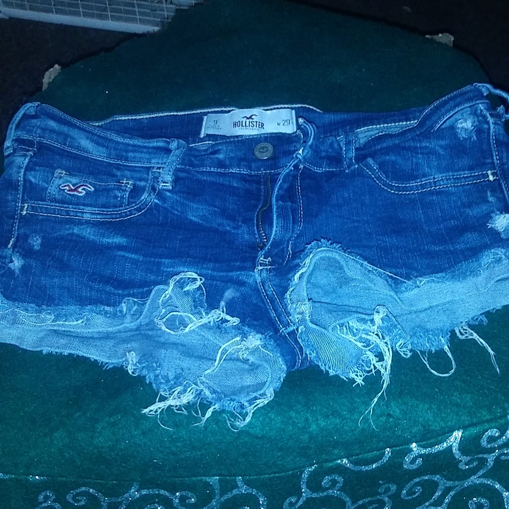 Women's blue jean Hollister shorts